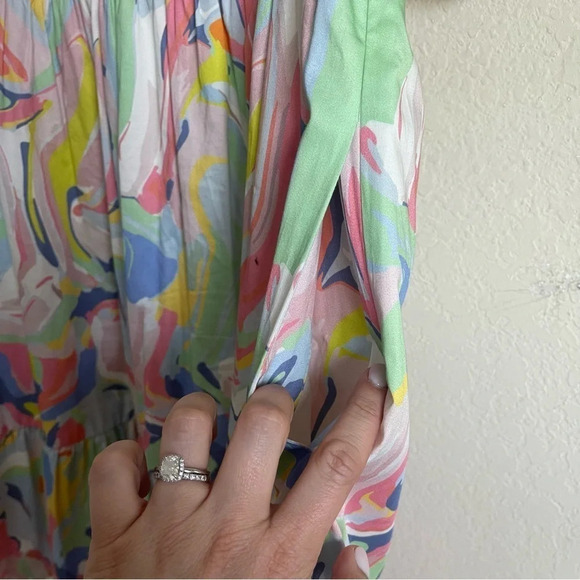 Crosby by Mollie Burch Izzy Dress Palm Beach Marble Multi Color - Picture 6 of 8